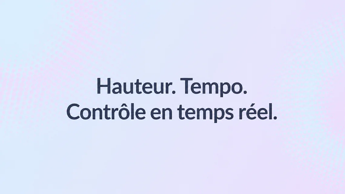 Changer la hauteur et le tempo de la musique — Comment faire dans MOOZ