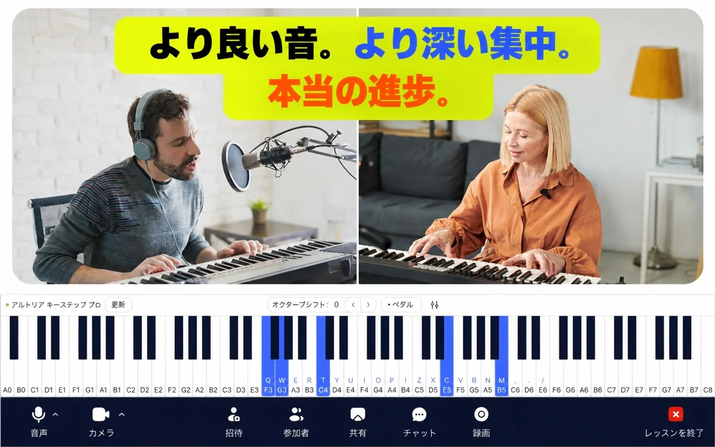 人気のピアノ曲を練習する初心者