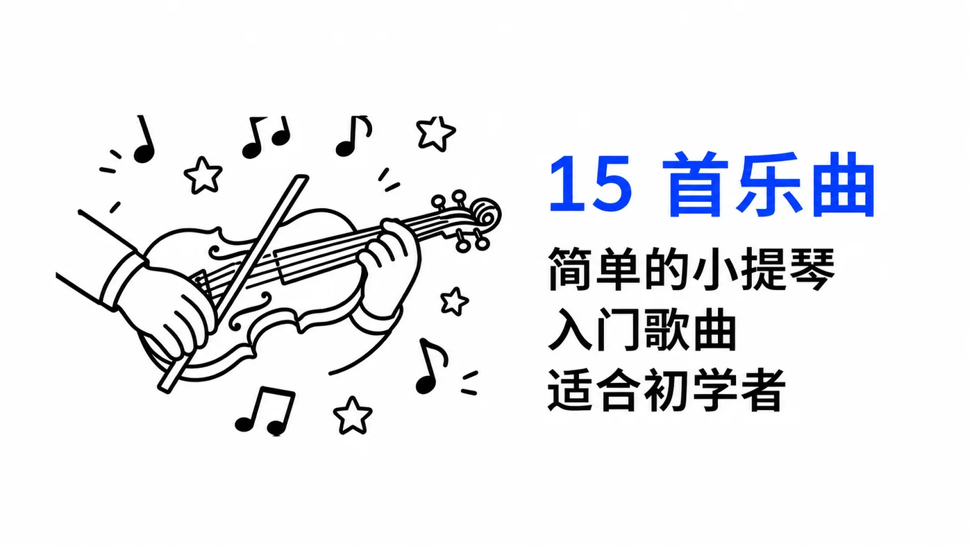 适合初学者的小提琴简单曲目——15首带简单音符的曲子